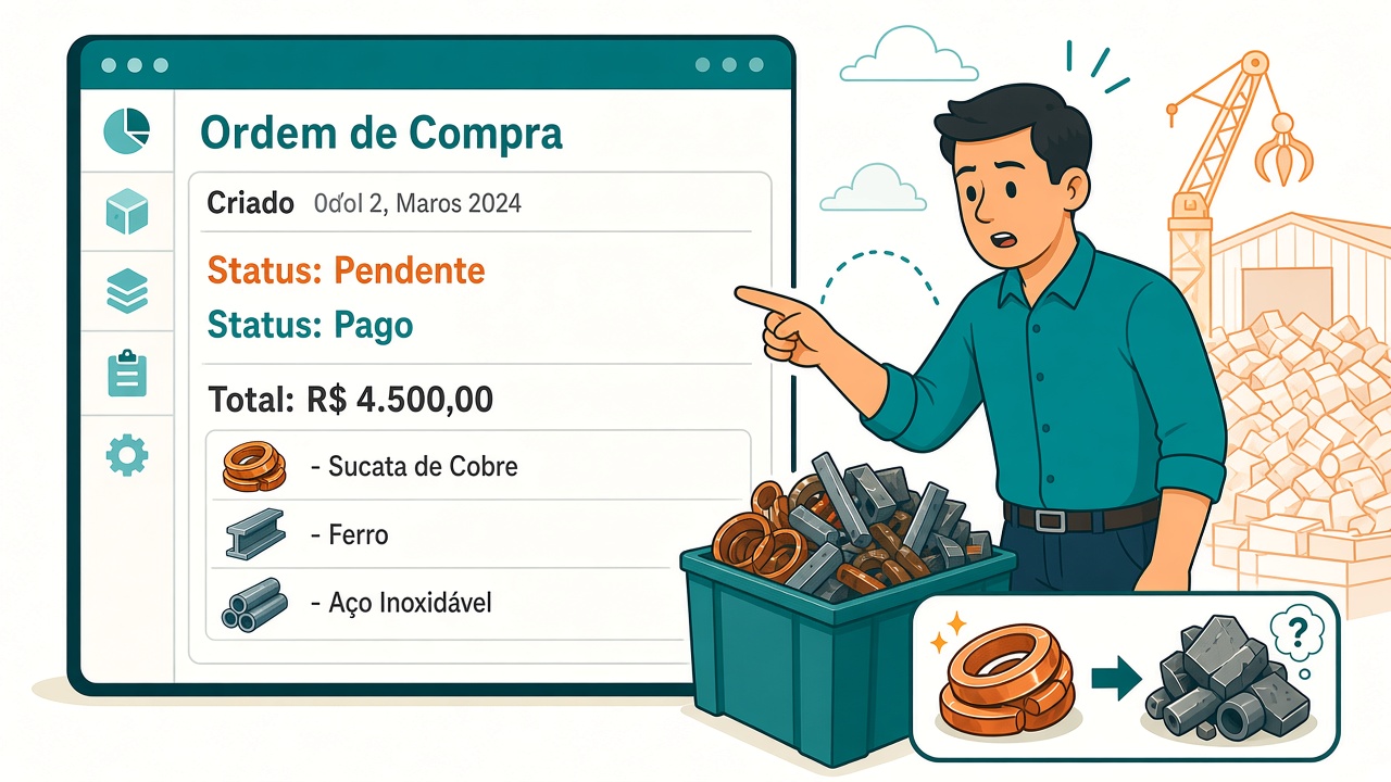 Auditoria explicando pedido criado e compra paga