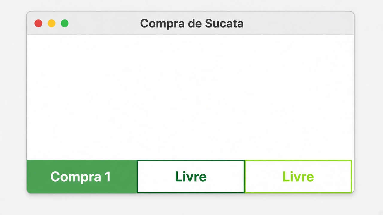 Três compras abertas no computador