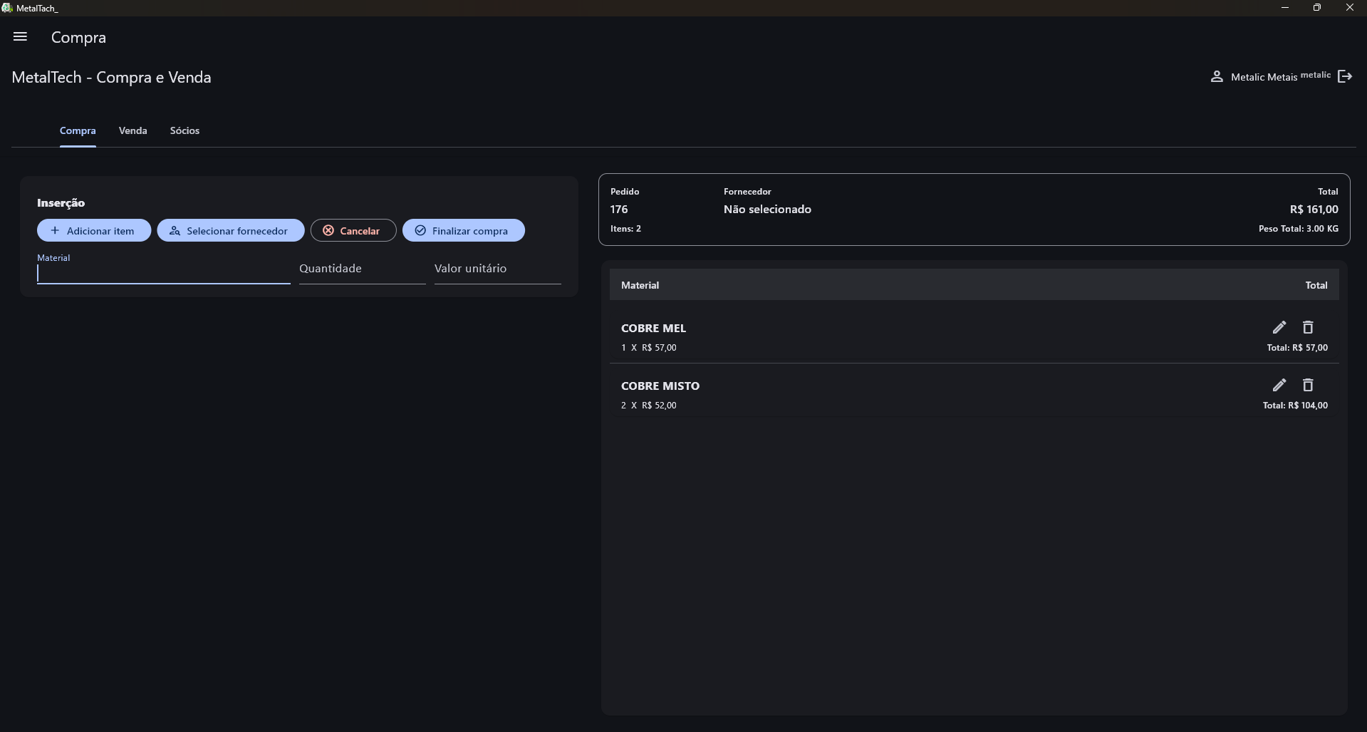 Compra – MetalTech_